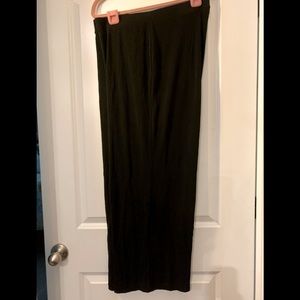 Black poly/spandex dress pants with built in control from tummy to calves.
